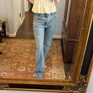 Vintage Levi’s Distressed Straight-Leg Jeans